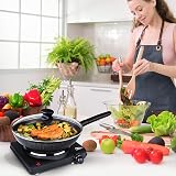 Uten Stainless Steel Single Hotplate 1250-1500W 5 Power Levels Cast Iron view 7