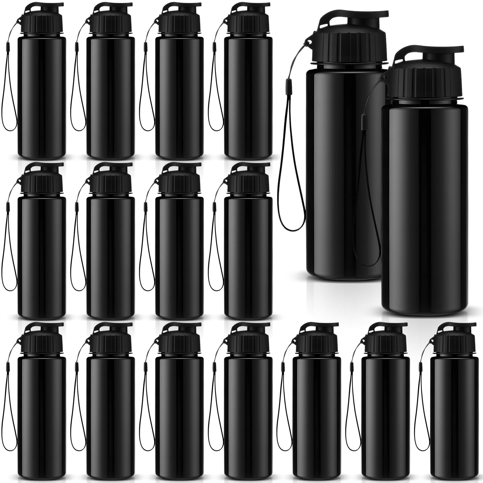Mifoci 20 Pieces Water Bottle Bulk 17 oz Plastic
