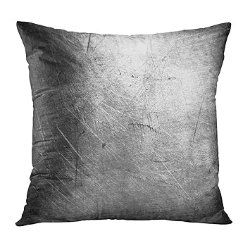 Amazon Com Tomkeys Throw Pillow Cover Silver Iron Scratched