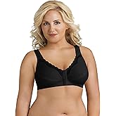 Exquisite Form 5100531 Women's Fully Wireless Cotton Back & Posture Support Bra with Front Closure & Lace