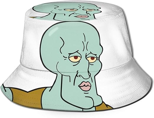 Handsome Squidward Meme Unisex Bucket Hat Summer Travel