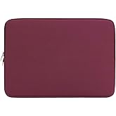 RAINYEAR 14 Inch Laptop Sleeve Case Protective Soft Padded Zipper Cover Carrying Computer Bag Compatible with 14" Notebook Chromebook Tablet Ultrabook (Red)