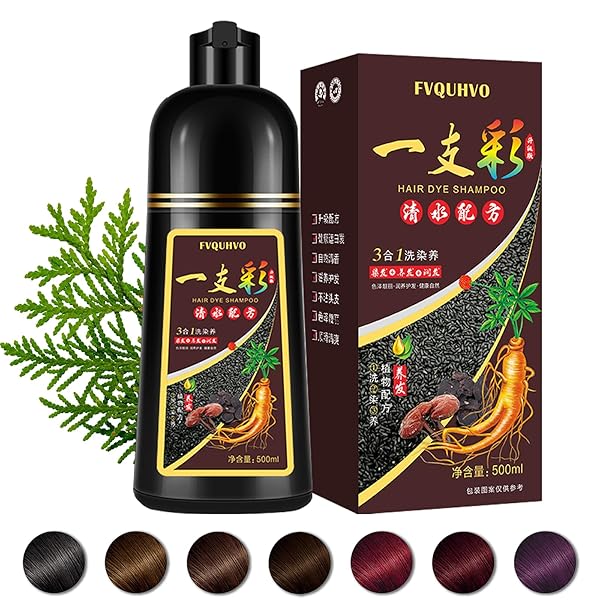 PURPLE SEMI-PERMANENT HAIR COLOR FOR GREY HAIR – 3 IN 1 INSTANT PLANT-BASED FORMULA FOR ALL HAIR TYPES, 15-MINUTE BUBBLE DYE KIT FOR WOMEN