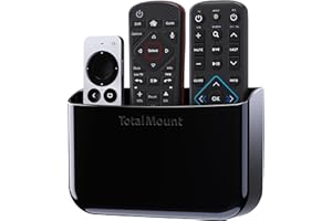 TotalMount Hole-Free Remote Holder – Eliminates Need to Drill Holes in Your Wall (Premium Black Holder for 2 or 3 Remotes)