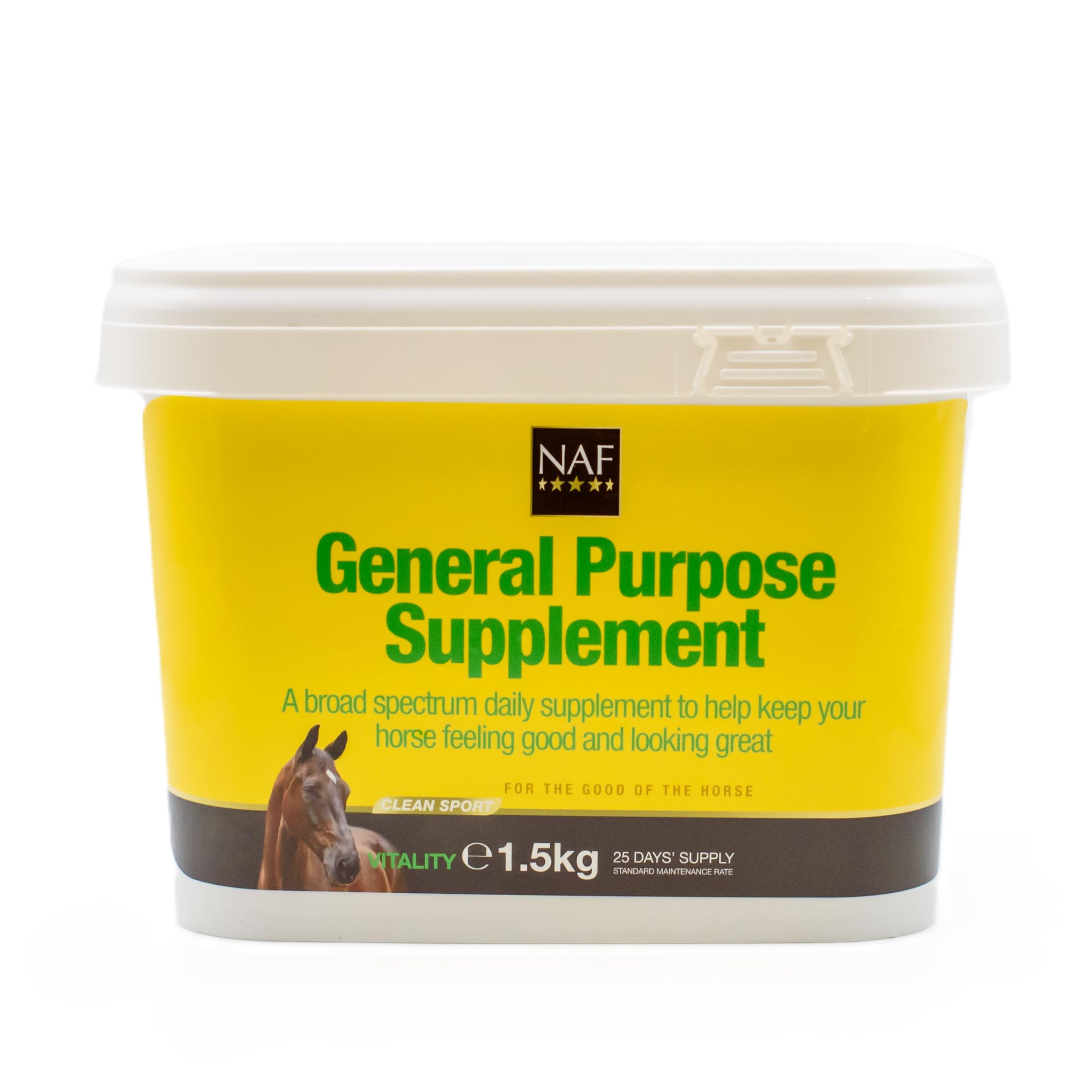 NAF General Purpose Supplement 1.5kg – Daily Vitamin & Mineral Support for Horses – Supports Condition, Coat Health, Hoof Strength & Overall Wellbeing