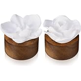 Acellegic 2 Pcs Ceramic Rose Diffuser Flower Passive Essential Oil for Room | Diffuser Flower Ceramic Aromatherapy, Non Electric Battery, Home Office Tabletops Bathroom Decor, Christmas Birthday Gifts