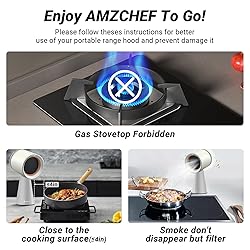 AMZCHEF Portable Range Hood, Desktop Exhaust Fan