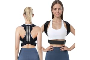 Posture Corrector for Women & Men, Adjustable Back Brace for Neck Shoulder Upper Back Pain Relief, Breathable Back Straighten