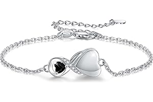 SOLOLIKE Infinity Cremation Jewelry Bracelet for Ashes for Women: S925 Sterling Silver Rose Gold Abalone Shell Urn Bracelets for Human Ashes - Memorial Jewelry Gifts for A Loss of Loved Ones