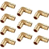 10 piece EFIELD Pex A Full Flow Expansion Brass Fitting 1/2"x 1/2" Elbow | Full Flow, ONLY For Pex-A Tubing Connection, ASTM F1960-PEX1960033(10)