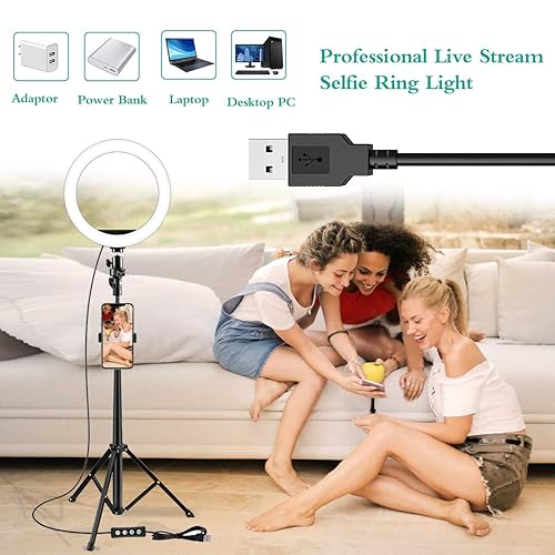Selfie Ring Light with Tripod Stand Cell Phone Holder