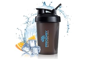 Prodigy Nutrition Labs Premium Shaker Bottle Perfect for Protein Shakes and Pre Workout -14 Ounce (Black)