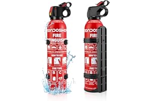 Portable Fire Extinguisher for Home and Vehicle - Mondoshop 2-Pack Water-Based Small Fire Extinguisher with Mount for A, B, C, K Fire, Suitable for Kitchen, Vehicle, Home, Car, Boat, Camping, Business