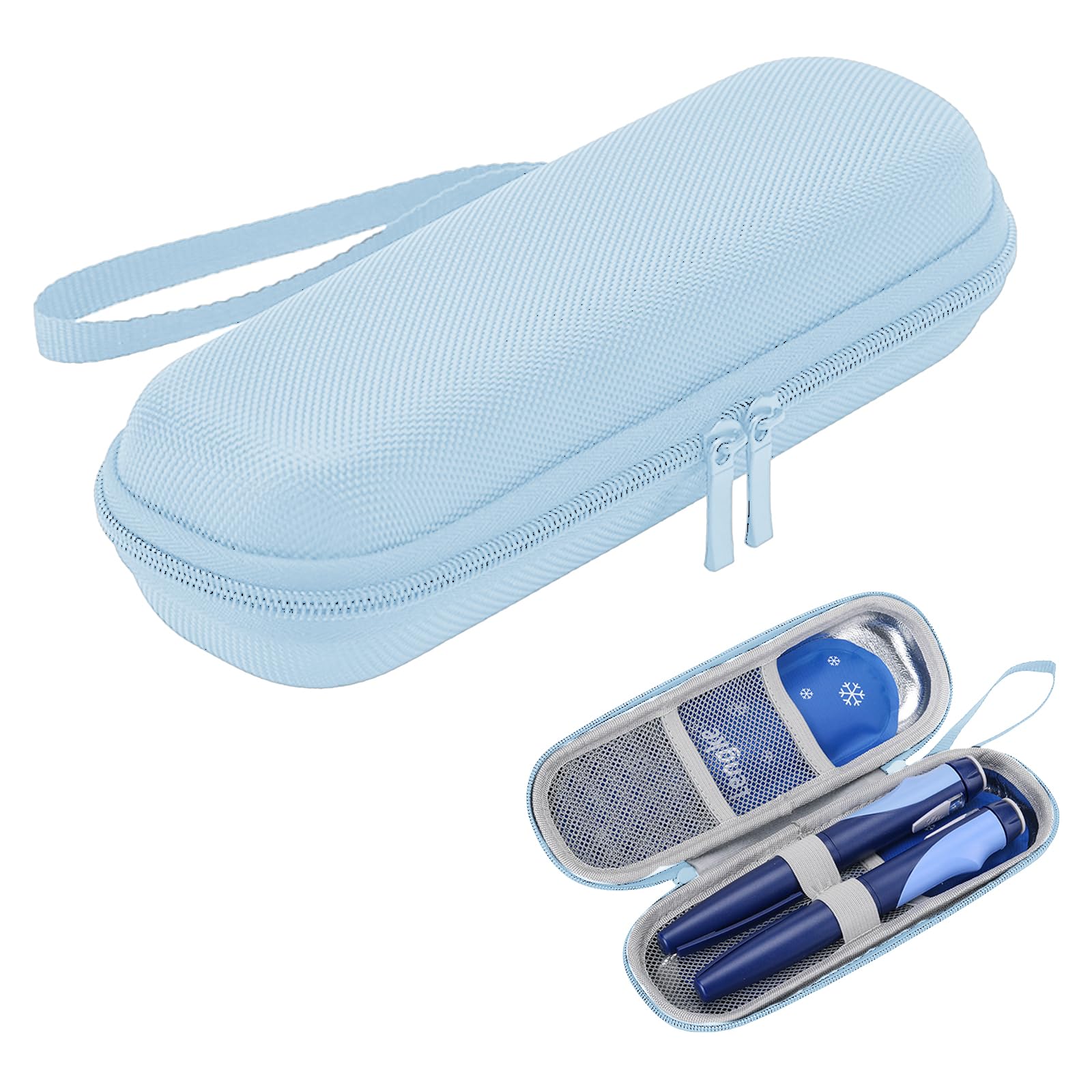 Insulin Pen Case Blue Medicine Bag No Ice Pack Insulin Cooler Travel Case Insulin Pen Portable Medical Cooler Bag for Insulin Pens and Other Diabetes Care Supplies