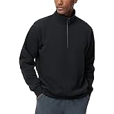 THE GYM PEOPLE Men's Half Zip Fleece Pullover Sweatshirts Midweight Mock Neck Workout Sweat Tops