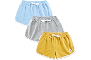 Rolanko Girls' Active Dolphin Shorts for Girls 3 Packs Kids Bike Running Summer Beach Athletic Sports 4-14 Years