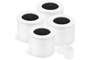 JORAIR Core Mini Replacement Filter Compatible with LEVOIT Core Mini Air Purifier, 3-in-1 Upgraded Filtration Core Mini-P Replacement Filter with Activated Carbon, Compared to Part # Core Mini-RF, 4 Pack