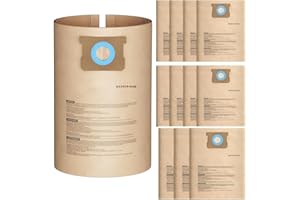 BIHARNT 12 Pack DXVA19-4102 Dust Bags for DEWALT 12-16 Gallon Wet Dry Vacuum, Compatible with DXV12P DXV14P DXV16P DXV16PA DXV16S