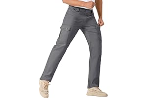 IGOLUMEN Work Pants for Men Stretch Tactical Pants with 11 Pockets Ripstop Cargo Pant Construction Utility Trouser Hiking EDC