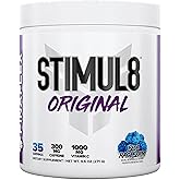 FINAFLEX STIMUL8 Original Pre-Workout, Blue Raspberry - Energy, Strength & Endurance for Men & Women - with Caffeine, Beta-Alanine & Vitamin C - 35 Servings