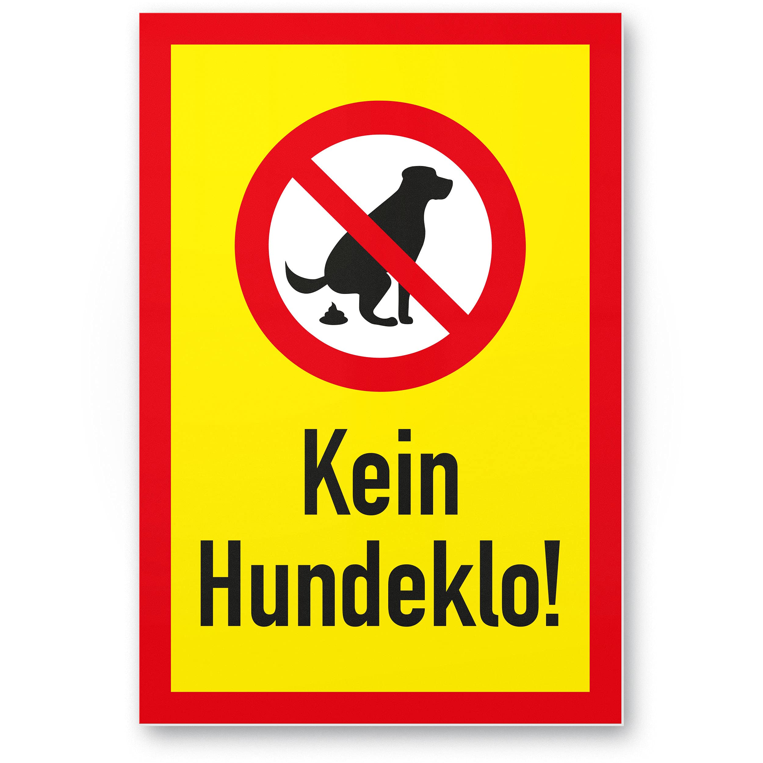 No Dog Toilet (20x30 cm) Plastic Sign Dog Prohibited Sign (No Dog Litter Sign, No Dog Litter/Dog Poop/Dog Poop/No Dog Toilet