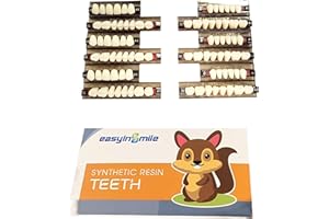 Smileheven Acrylic Resin Fake Teeth Synthetic Denture Resin Teeth Complete Teeth 84PCS /Box for Halloween Party Replacement (A1)