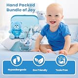 Baby Box Shop Baby Boy Gift Set Newborn Hamper with Teddy Bear view 3
