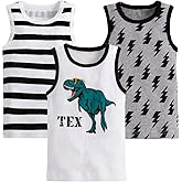 HUAER& Toddler Boys' 2-3 Pack Tank Tops