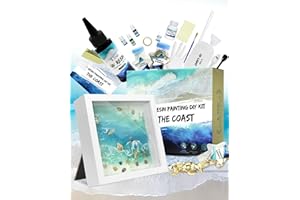 iLAND Crafts For Adults Women Teen Girls Ocean Beach UV Resin Kit for beginners Arts and Crafts for adults Resin Art Project DIY Sea Crafting Making Set Unique Artist Woman Gifts on Christmas Romantic
