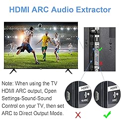 Tendak HDMI Audio Extractor, 192KHz ARC Audio