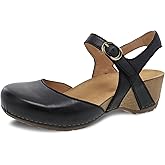 Dansko Tiffani Wedge Sandal for Women – Cushioned, Contoured Footbed for All-Day Comfort and Support – Hook & Loop Strap with Buckle Detail – Lightweight Rubber Outsole