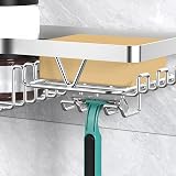 KEGII Corner Shower Caddy No Drill Stick On Silver Stainless Steel view 5