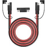 MOOKEERF SAE Extension Cable 10 AWG - 6FT Quick Disconnect Wire Battery Charger Cord Heavy Duty With Polarity Reverse Adapter