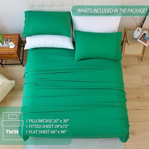 Whitney Home Textile Twin Sheets Set, Soft Microfiber Hotel Bed