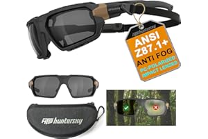 HTS HUNTERSKY Ballistic Tactical Impact Protection Anti Fog Shooting Glasses Military Grade Airsoft Range…