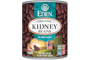 Eden Organic Kidney Beans, 29 oz Can, No Salt, Non-GMO, Gluten Free, Vegan, Kosher, U.S. Grown, Heat and Serve, Macrobiotic, Red Beans