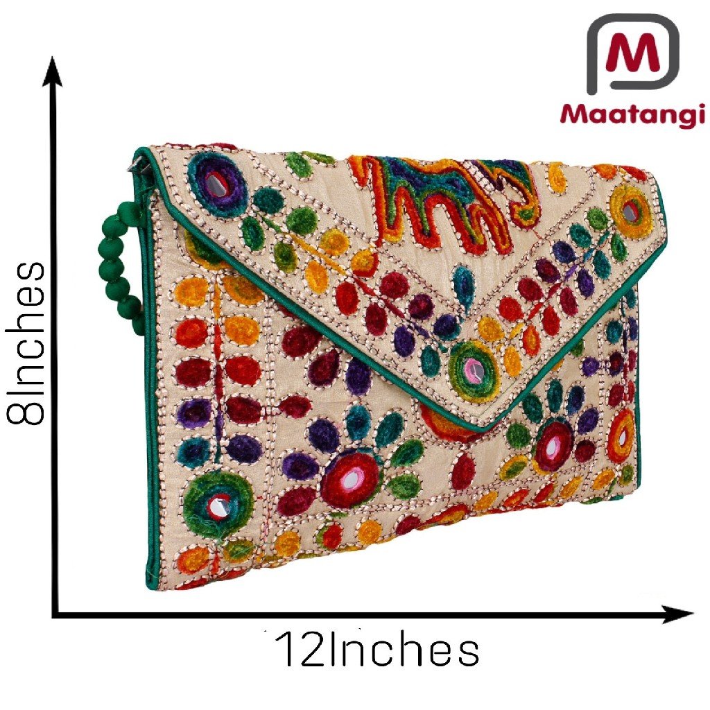 aaditri international women's rajasthani jaipuri art satchel bag(green_aaditri international)