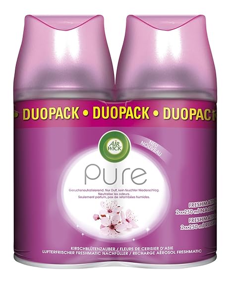 Air Wick Freshmatic Max Automatisches Duftspray Nachfüller, PURE Kirschblütenzauber, Duo-Pack (2x250ml)