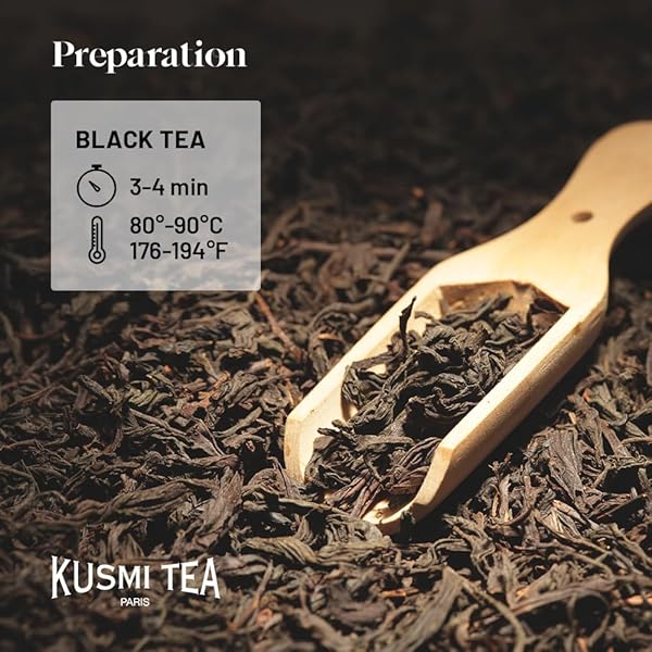 KUSMI TEA – KASHMIR TCHAI – ORGANIC BLACK TEA FLAVORED WITH ANISE, CARDAMOM, CINNAMON, GINGER & CLOVES – SMOOTH, FLAVOURFUL, CAFFEINATED TEA – LOOSE LEAF TEA – TIN BOX OF 3.5 OZ