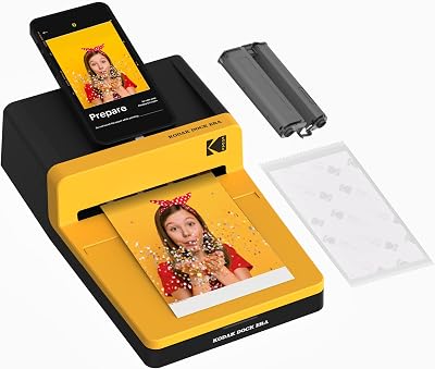 KODAK Dock Era 4x6 Photo Printer 10 Sheets Bluetooth iOS Android 4PASS Dye