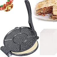Humorous.P 8" Tortilla Press Flour Tortilla Press Corn Tortilla Press with Free Parchment Paper 20 Pcs