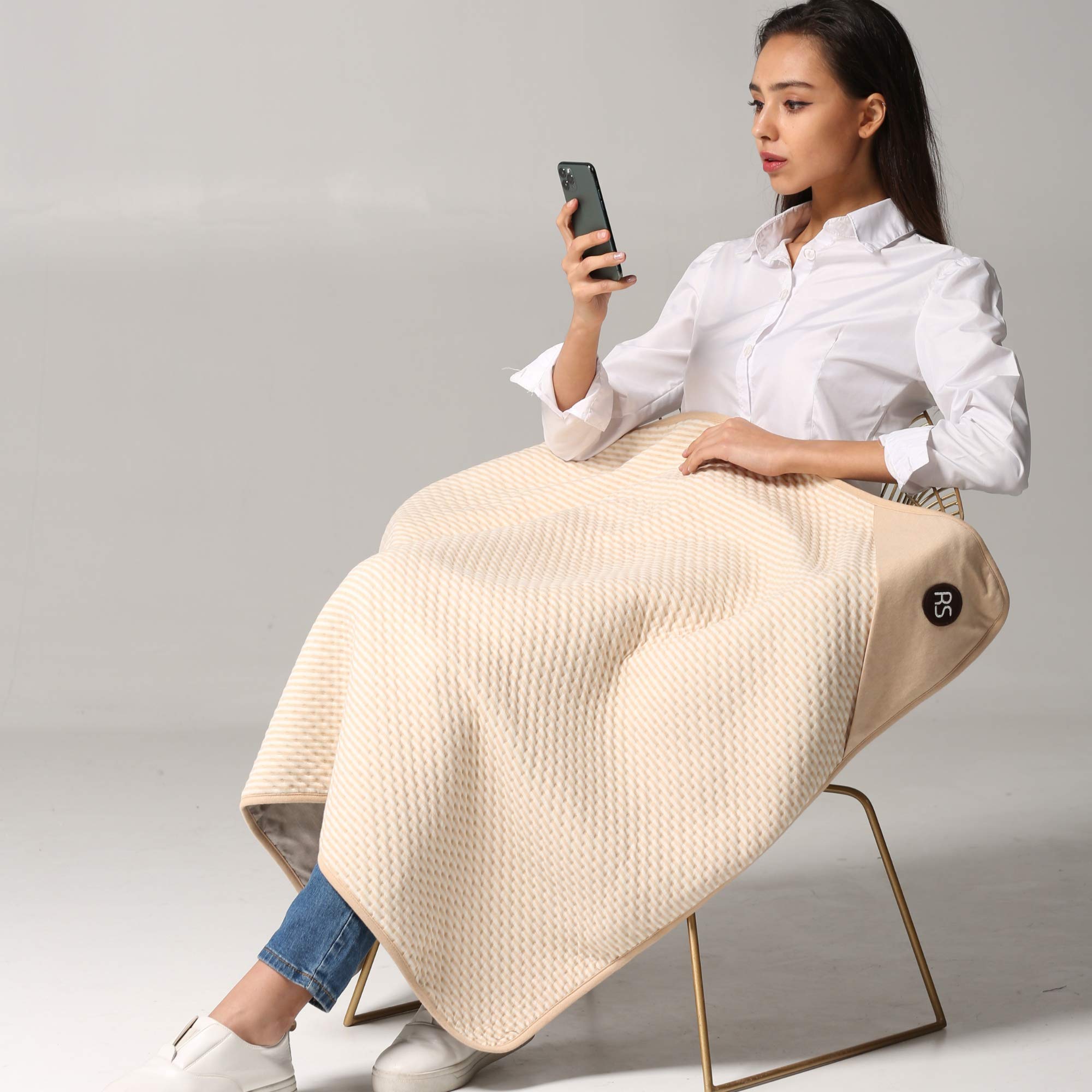 Radia Smart® Large Protective Belly Pregnancy Baby Blanket, Organic, 5G Blocking, EMF Blanket, 43"x35", 110cmx90cm