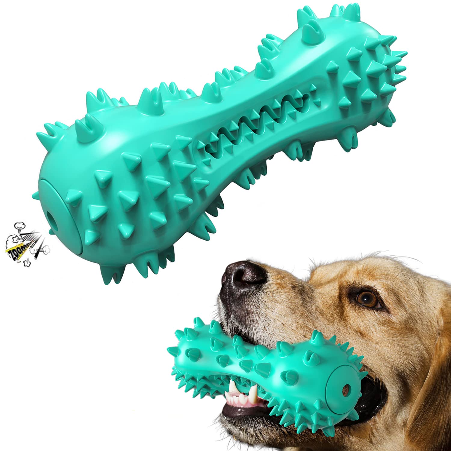 Carllg Puppy Teething Chew Toys - Indestructible Tough Durable Dog Toothbrush Toys, Squeaky Interactive Toy for Small to Large Breeds
