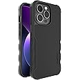 Smartish iPhone 13 Pro Protective Magnetic Case - Gripzilla Compatible with MagSafe [Rugged + Tough] Heavy Duty Grip Armored Cover w/Drop Tested Protection for Apple iPhone 13 Pro - Black Tie Affair
