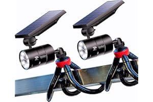 DrawGreen Solar Lights for Outside (Aluminum Alloy), Camping Motion Sensor Light, 100-DAY Free Replacement/Refund Outdoor Solar Power Motion Sensor Light Waterproof for Camping Pathways, Gardens