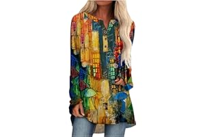 PETYCZEN Plus Size Tops for Women, Casual Loose O Neck Long Sleeve Shirts Cute Graphic Tees Going Out Tunic Tops to Wear with Leggings