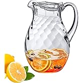 Amazing Abby - Bubbly Whirly - Plastic Pitcher (64 oz, 2 Quart), Clear Water Pitcher with Lid, Fridge Jug, BPA-Free, Shatter-Proof, Great for Iced Tea, Sangria, Lemonade, Juice, Milk, and More