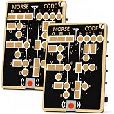 Morse Code Trainer Card, Pocket CW Practice Oscillator with LED Indicator and Beep Tone for Ham Radio Beginners (B)