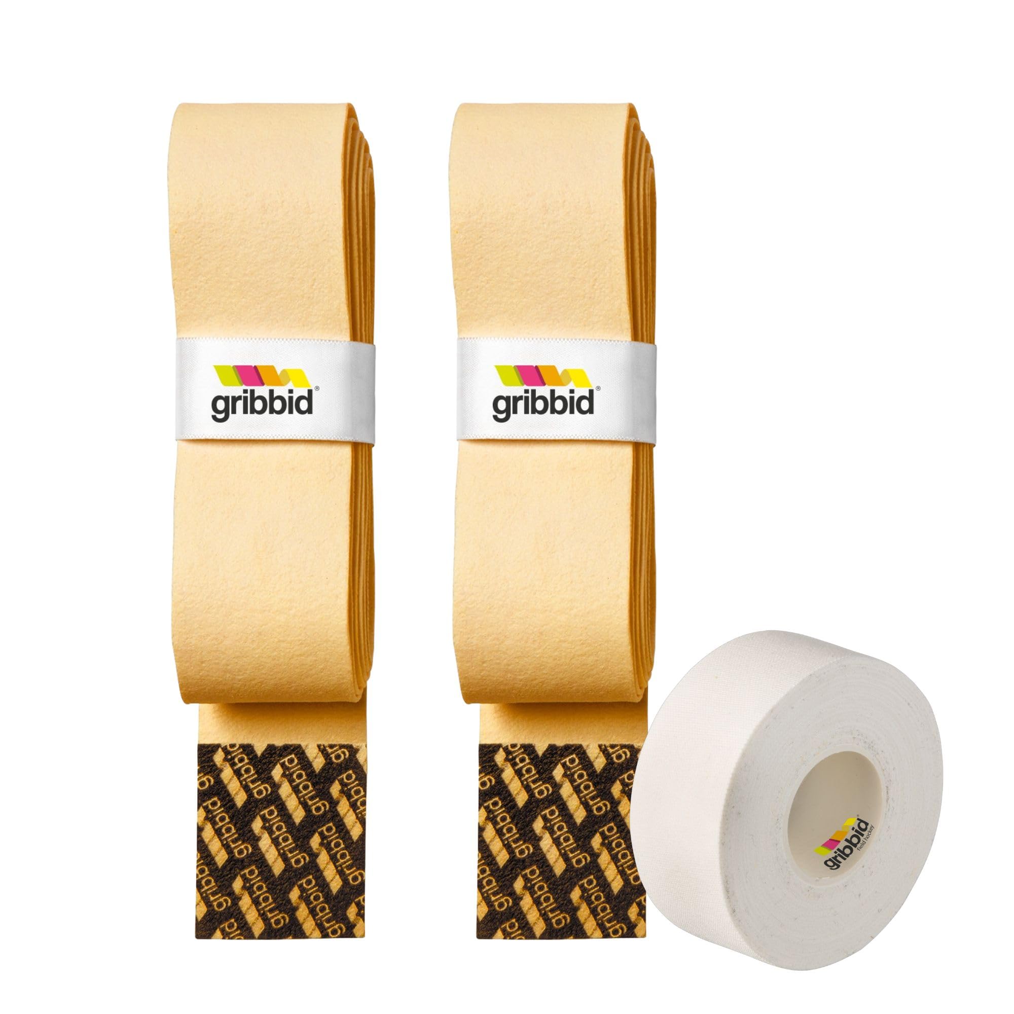 GRIBBID Supreme Soft Field Hockey Grip, 2 Pack + Stick Tape (Available in various Pack’s) - The Original Dutch Chamois