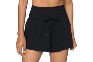 Rrosseyz Running Shorts for Womens with Liner High Waisted Lightweight Athletic Shorts with Pockets for Workout Gym Outdoor